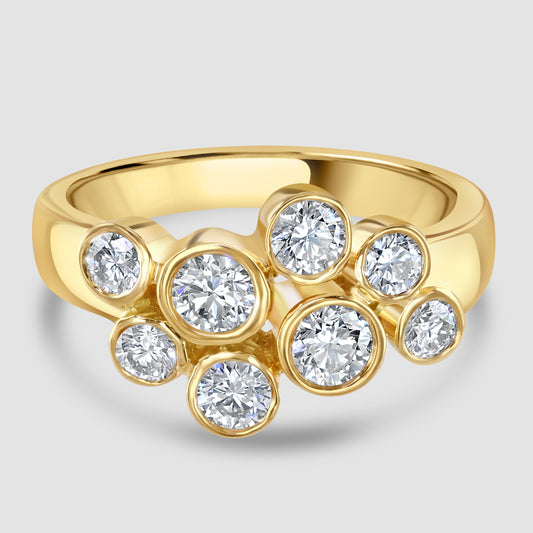 Contemporary ‘Bubble’ diamond set ring