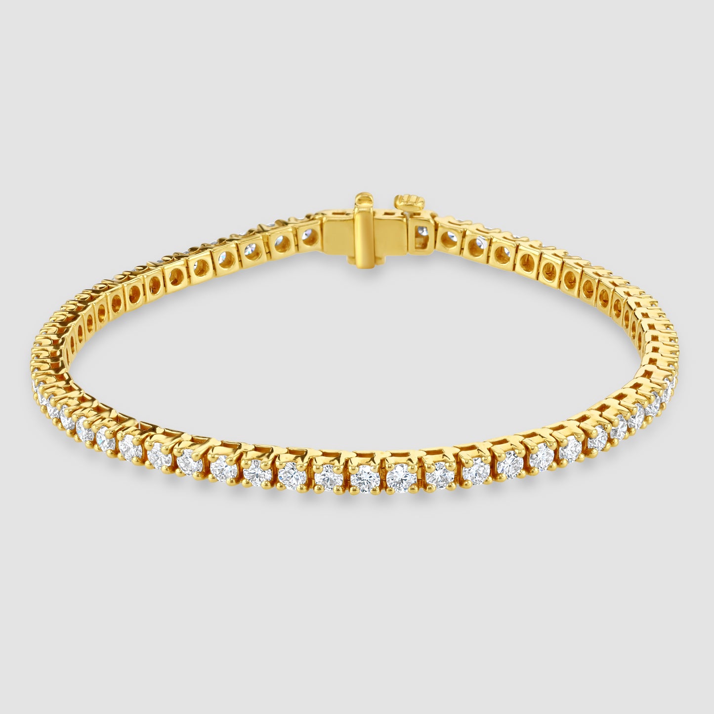 Round brilliant cut laboratory diamond tennis bracelet