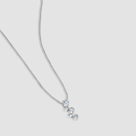 ‘Bubble’ design diamond pendant and chain