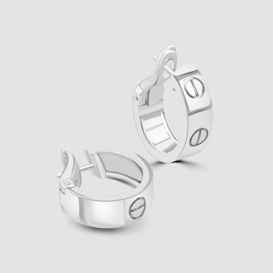 Cartier ‘Love’ hoop earrings in 18ct white gold 2