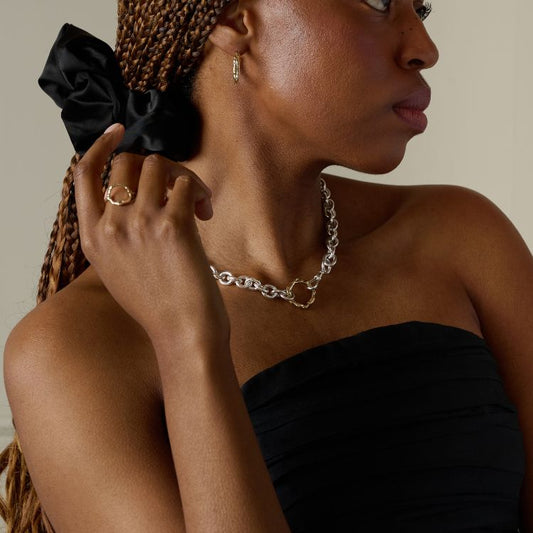 Statement Halo Sterling Silver Choker