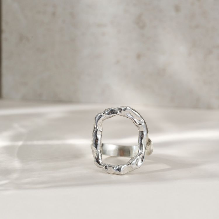 Statement Silver Halo Ring