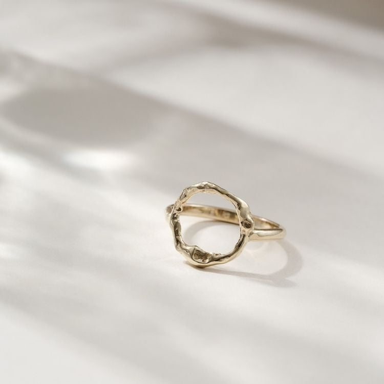 A 9ct Gold Halo Ring from Lulu and Boo Jewellery.
