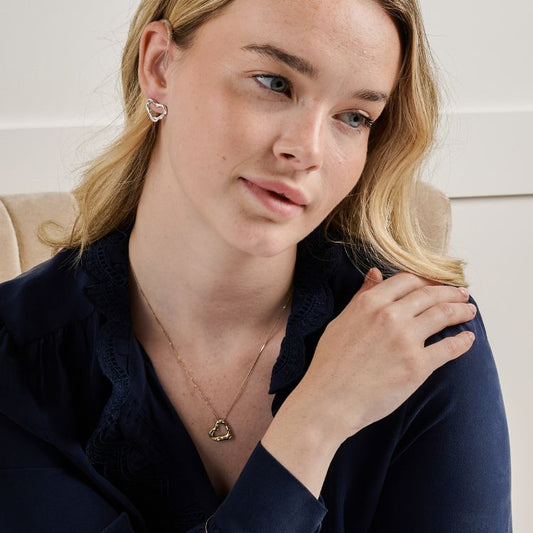 Molten Heart Earrings from Lulu and Boo Jewellery.