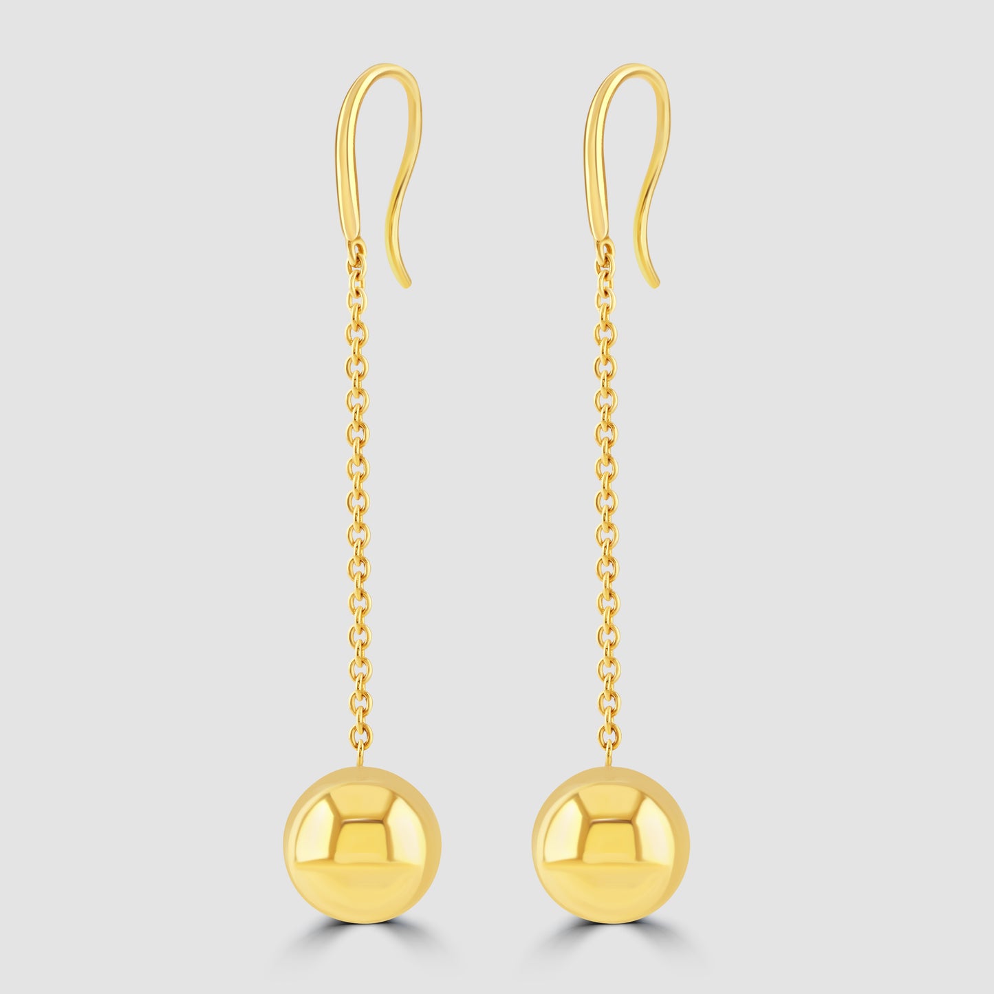 Tiffany & Co 18 carat yellow gold ‘Hard Wear’ ball pendant hook earrings