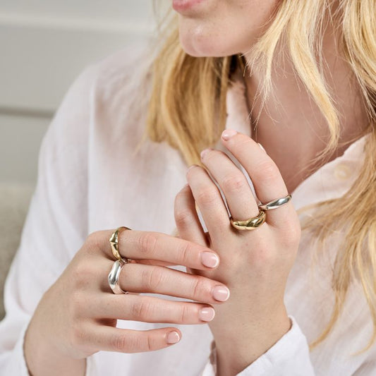 A Molten Ring from Lulu and Boo Jewellery.