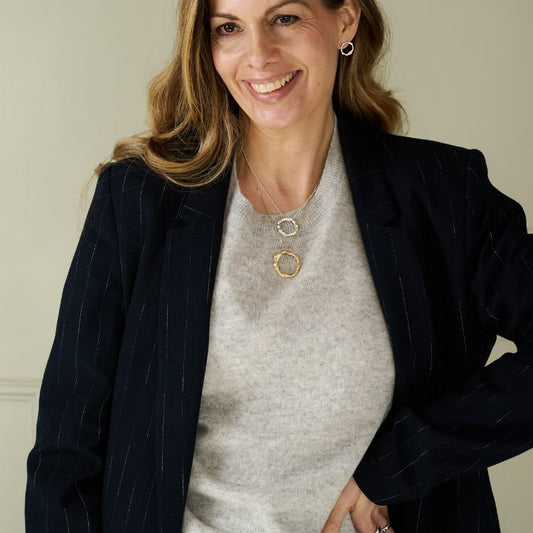 9ct Gold Halo Necklace - Large