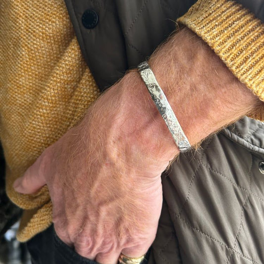A textured cuff bangle from Lulu and Boo Jewellery.