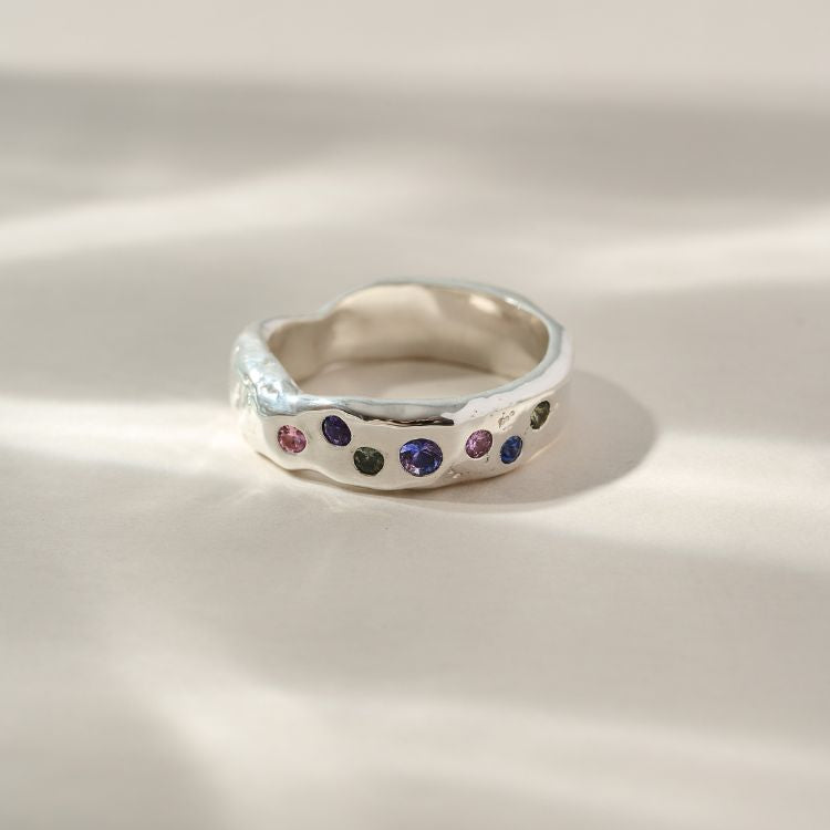 Sterling Silver Luna Harlequin Confetti Ring