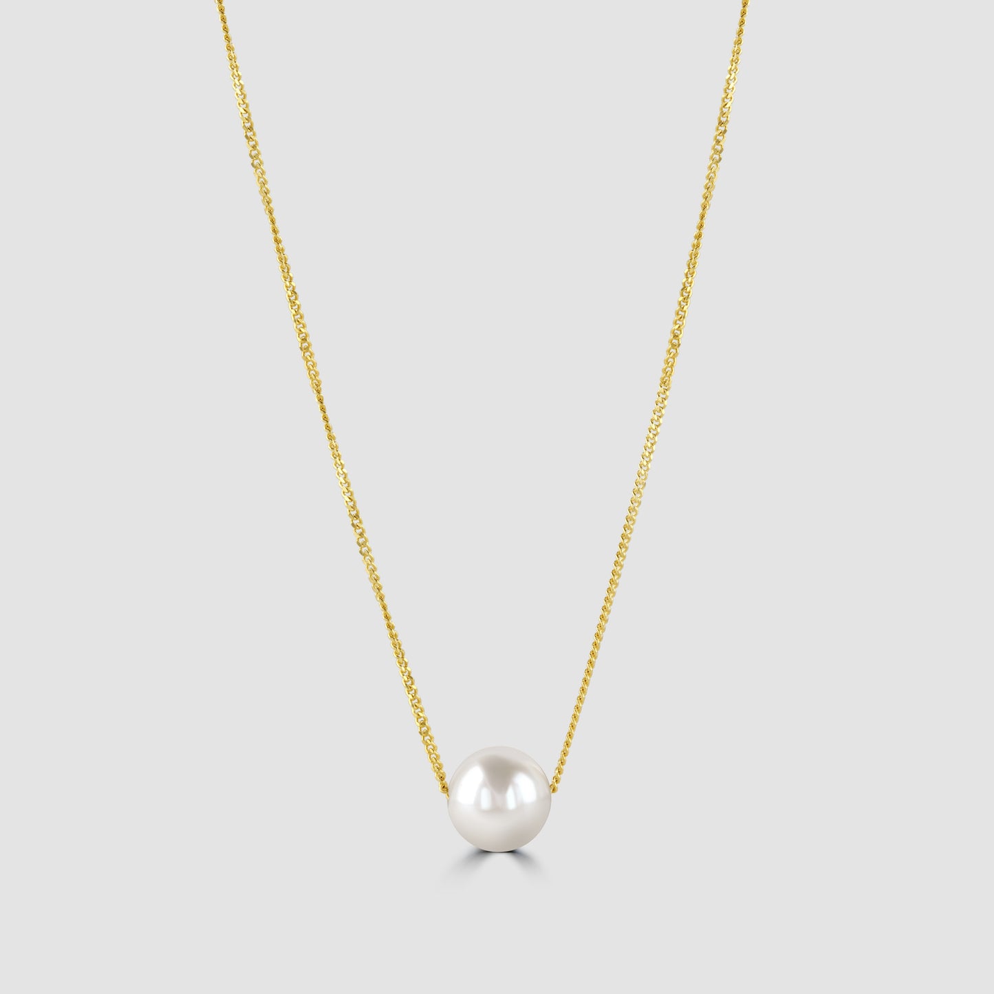 9ct chain with running pearl pendant