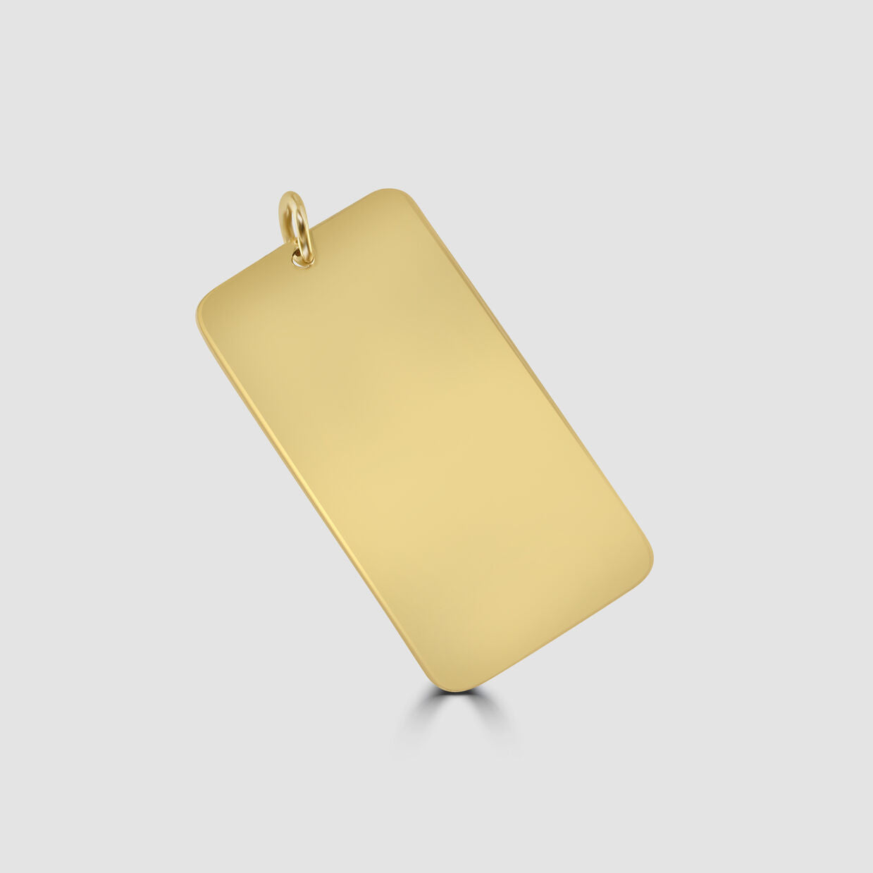 9ct yellow gold Dog Tag pendant