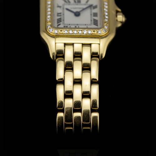 Cartier Panthere 18ct gold small model diamond bezel