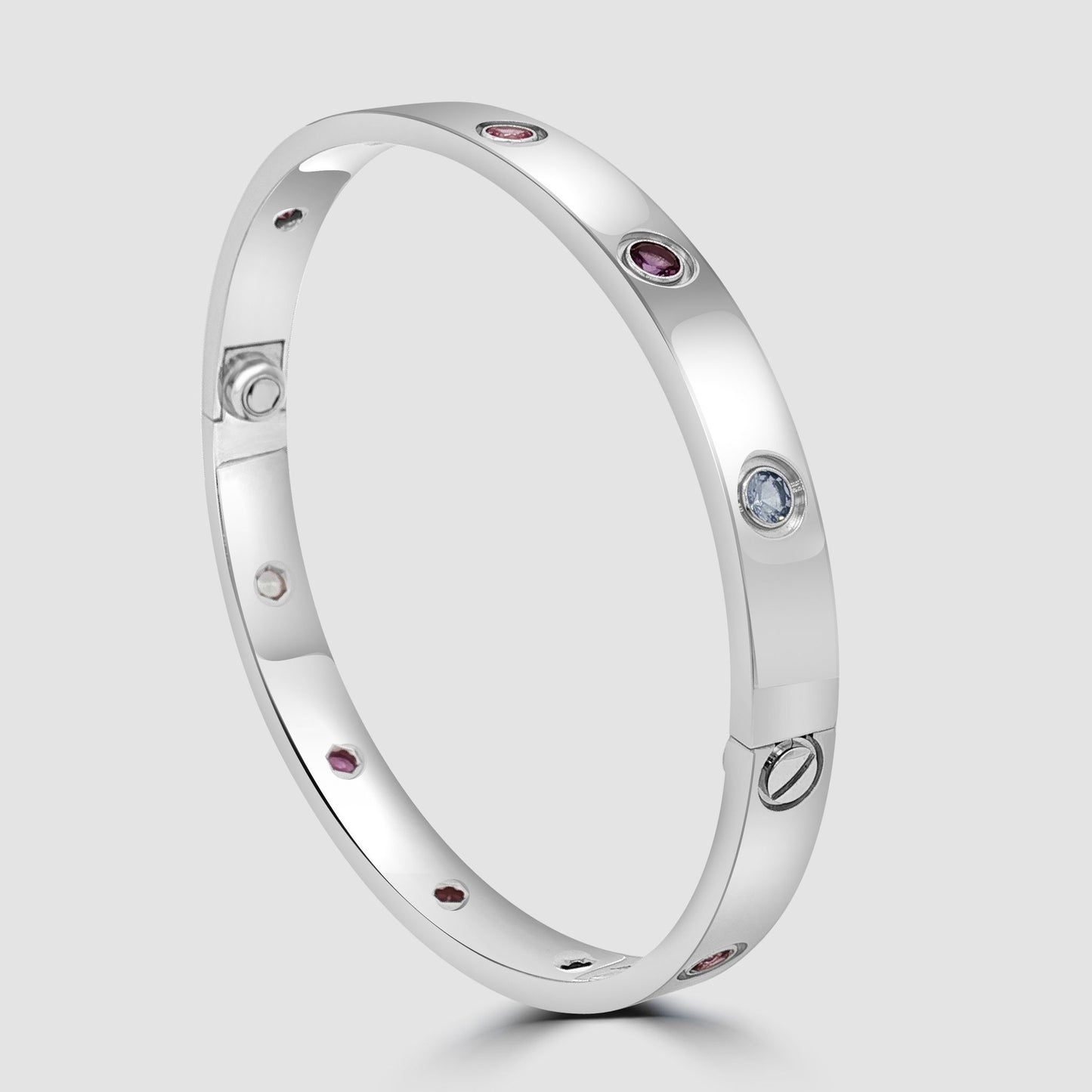 Cartier Love bangle set with aquamarines and sapphires