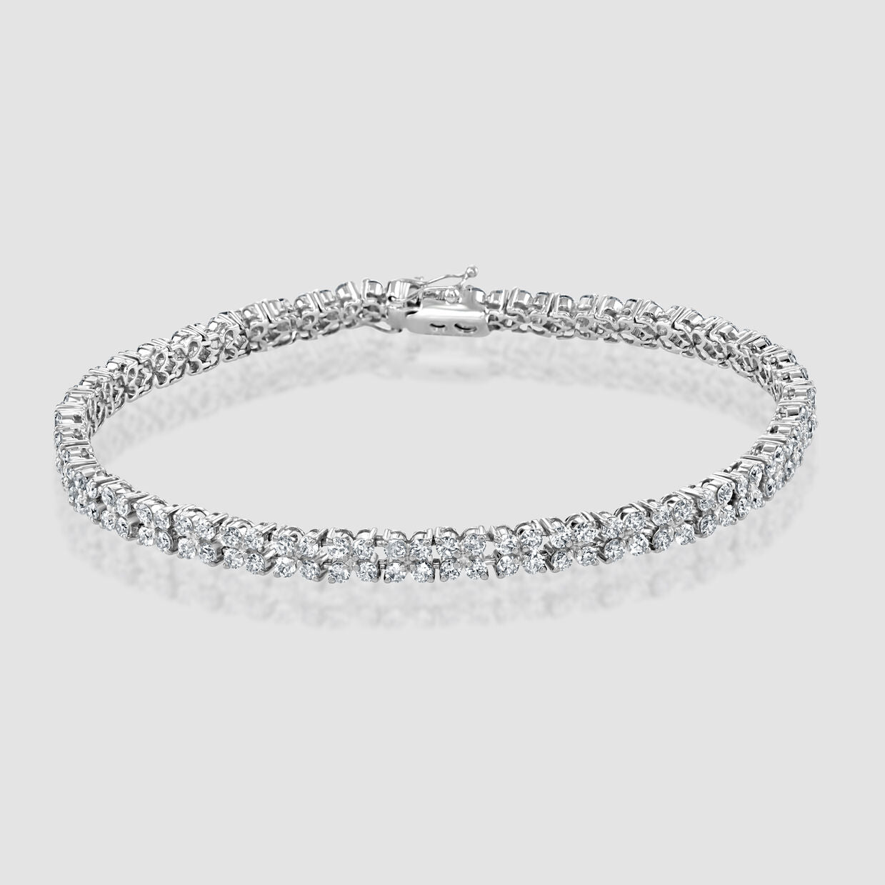 Diamond flower petal design diamond bracelet