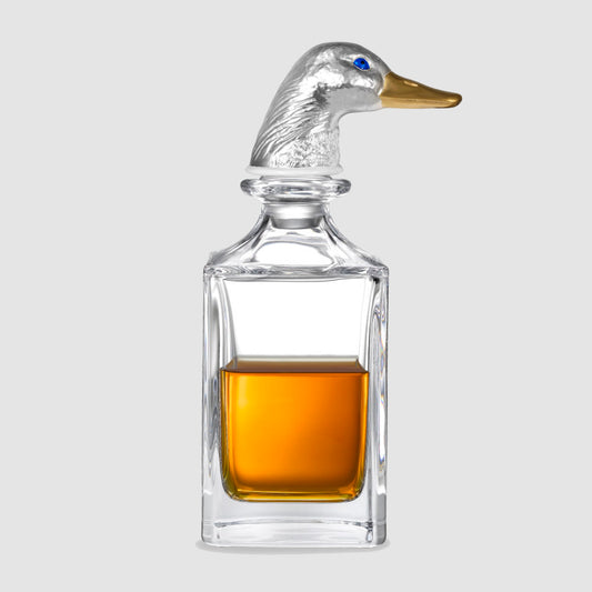 Duck head crystal decanter