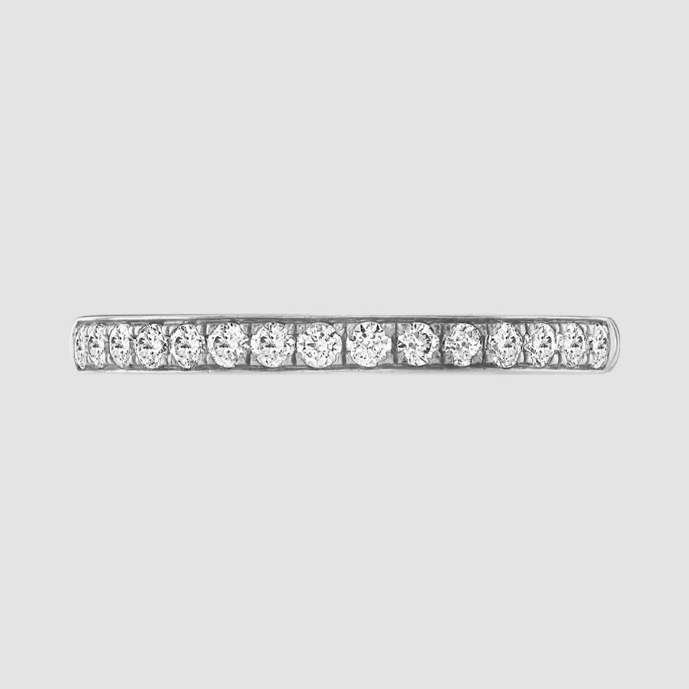 Pave set diamond eternity ring