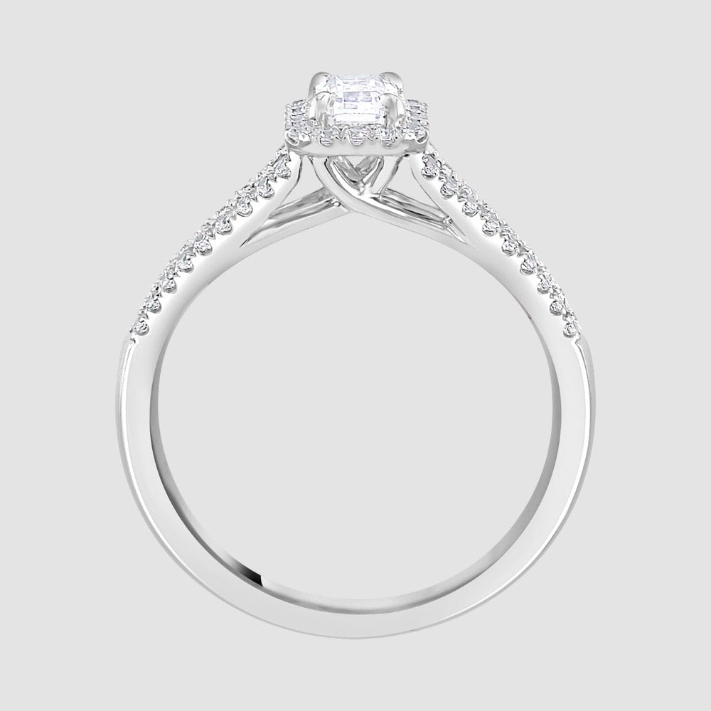 Diamond Halo Engagement Ring