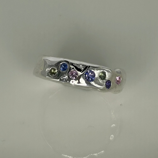 Sterling Silver Luna Harlequin Confetti Ring