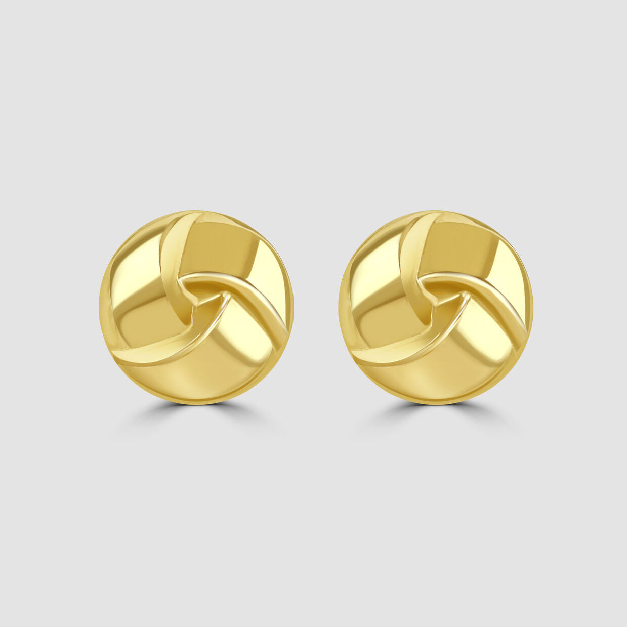 Large knot style stud earrings