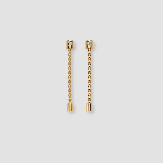 18ct Yellow Gold Aria 0.09ct Diamond earrings 2