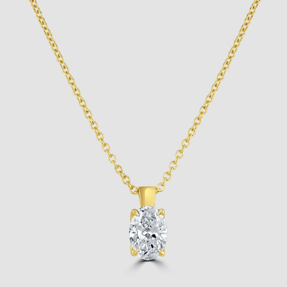 Oval Laboratory Diamond pendant