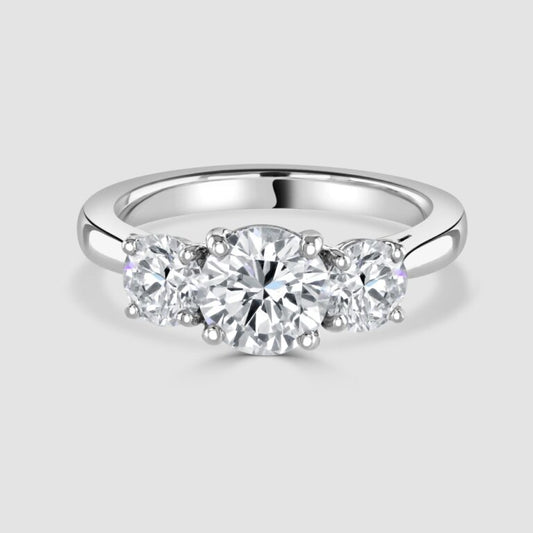 Platinum GIA certificated Trilogy ring