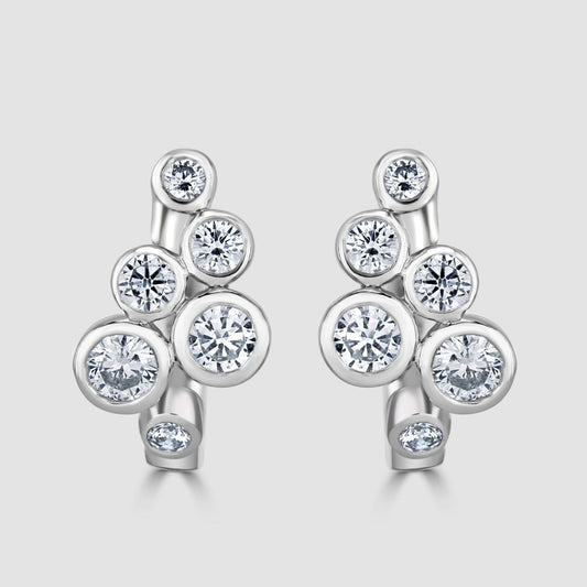 Platinum ‘Bubble’ design diamond set earrings