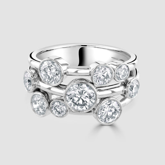 Platinum large bubble ring