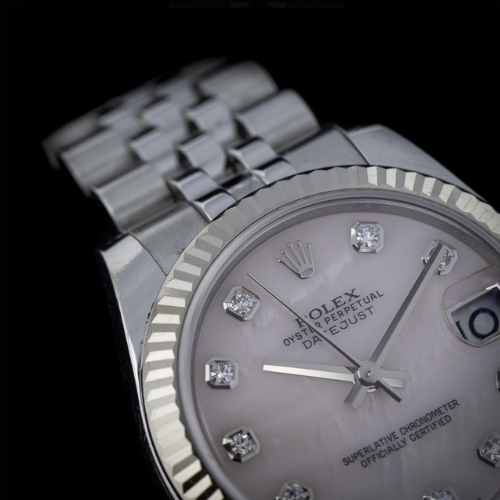 Rolex Datejust 31mm mother of pearl diamond dial