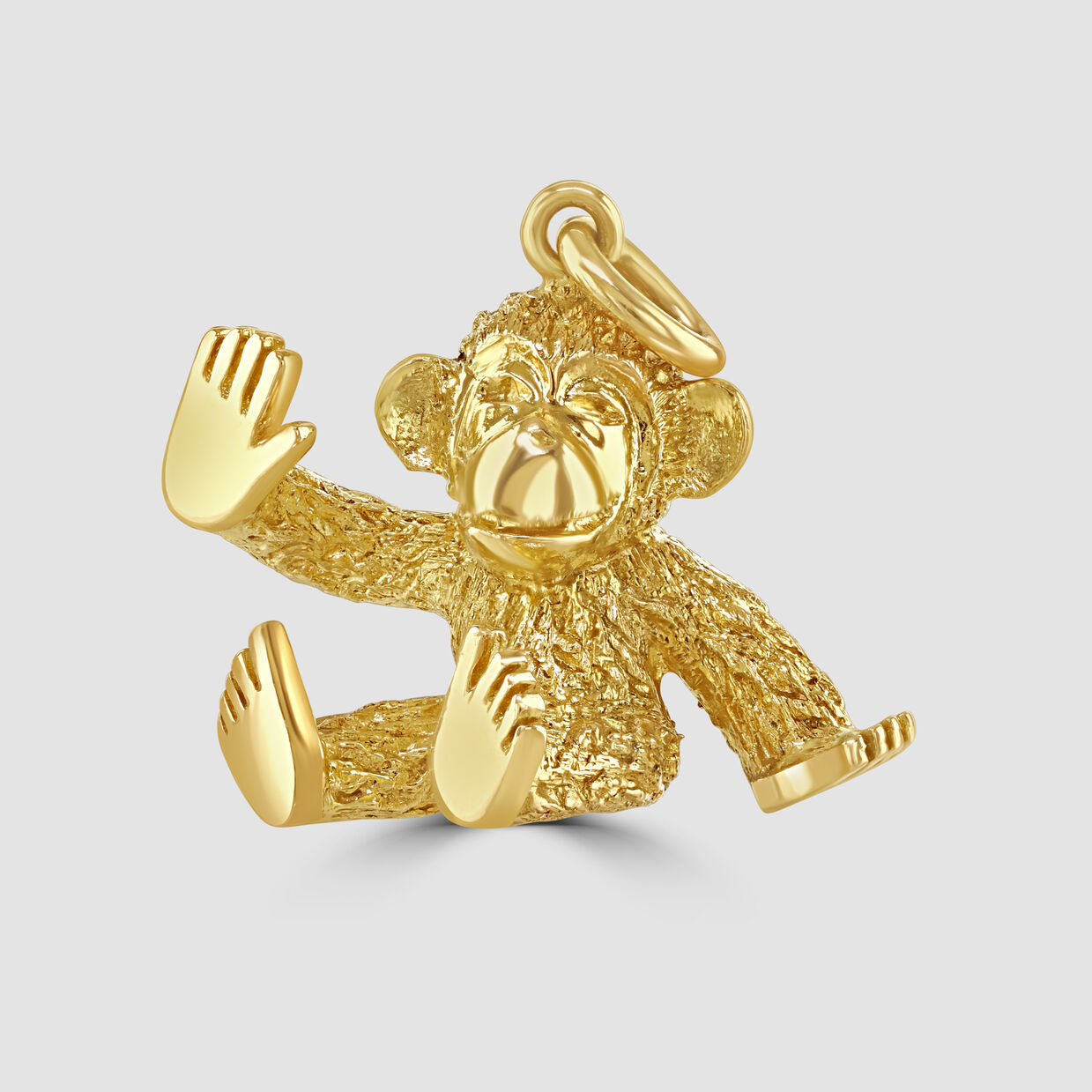 Solid textured Monkey charm/pendant