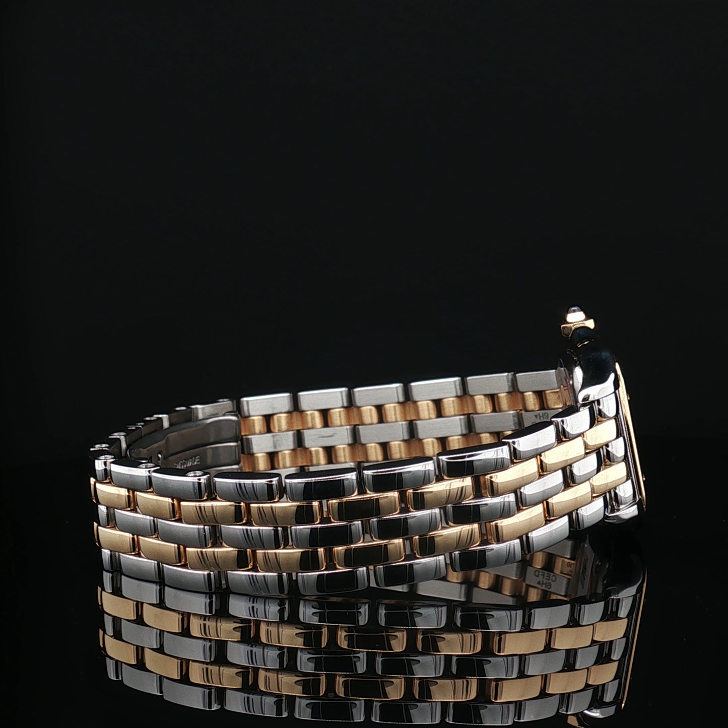 Cartier Panthere small model steel and 18ct yellow gold