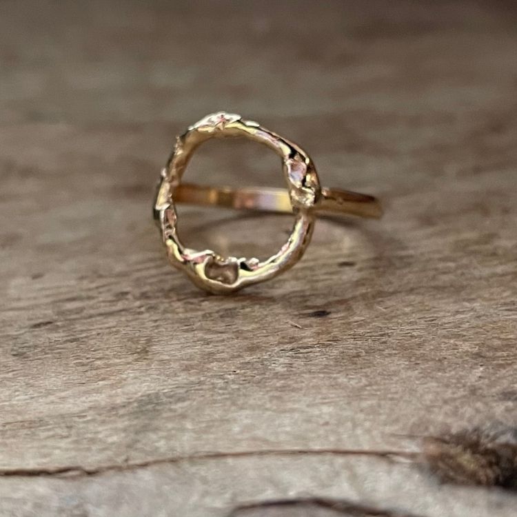 A 9ct Gold Halo Ring from Lulu and Boo Jewellery.