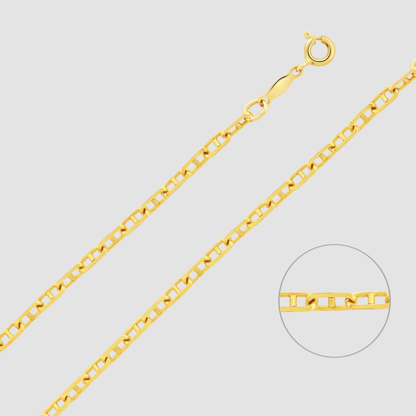 9ct yellow gold anchor link chain 2