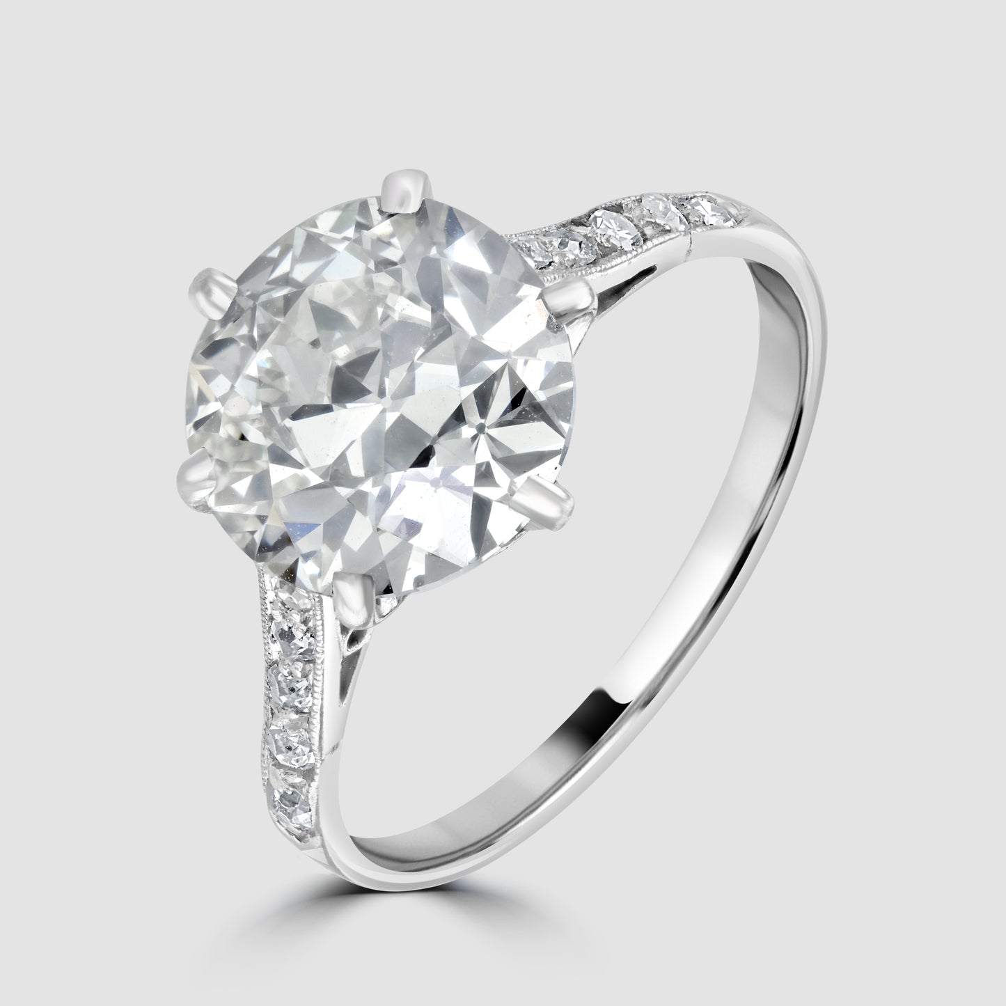 Early 20th century old cut diamond solitaire ring