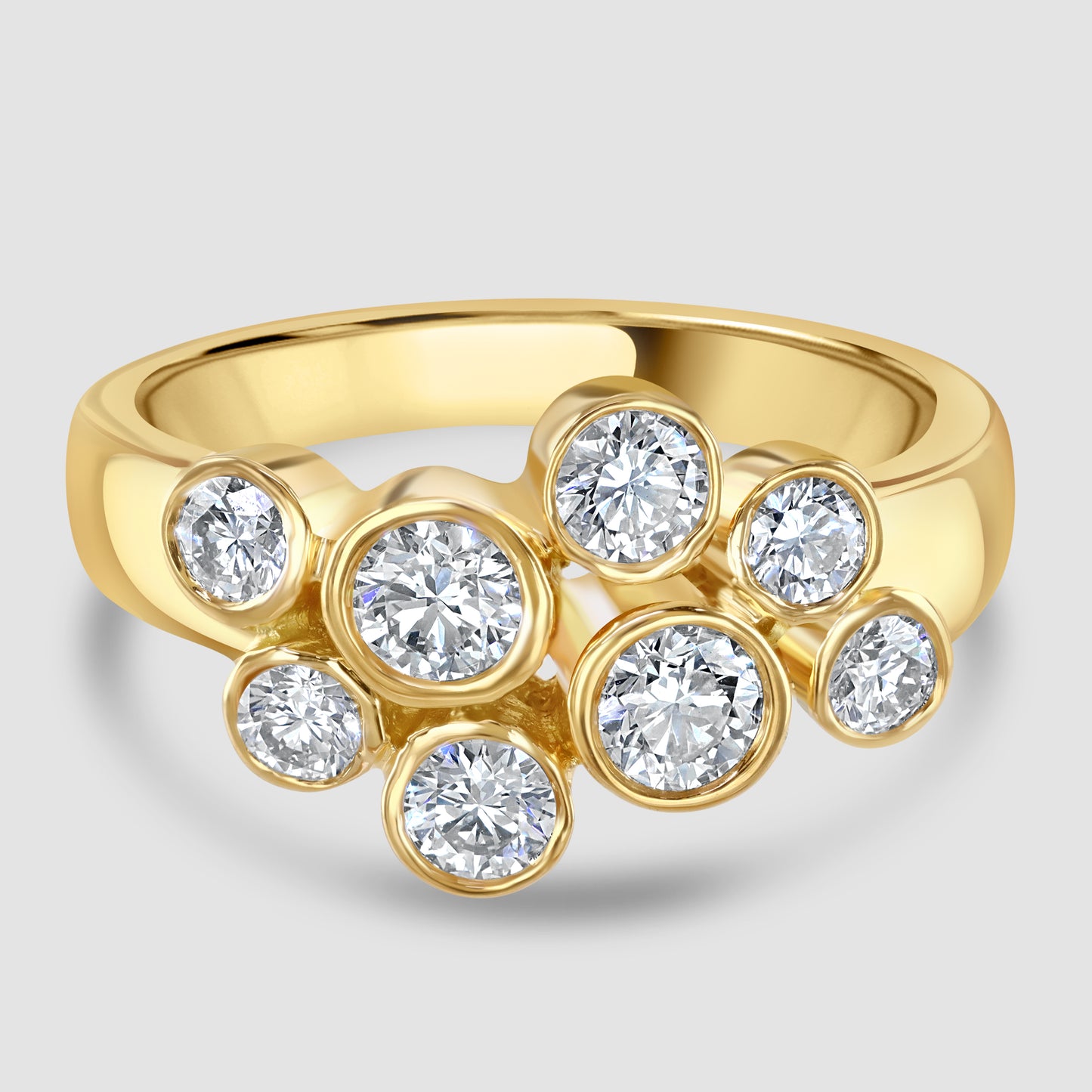 Contemporary ‘Bubble’ diamond set ring