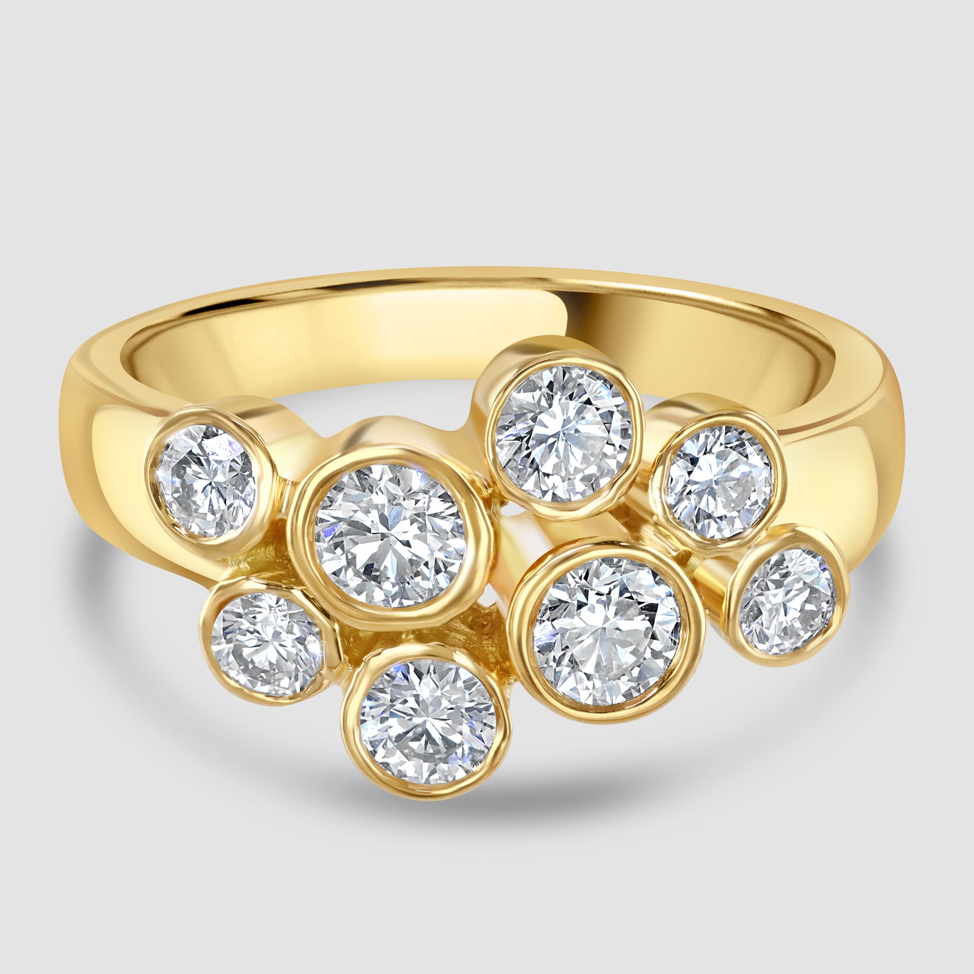 Contemporary ‘Bubble’ diamond set ring