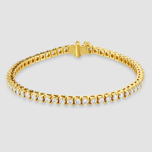 Round brilliant cut laboratory diamond tennis bracelet