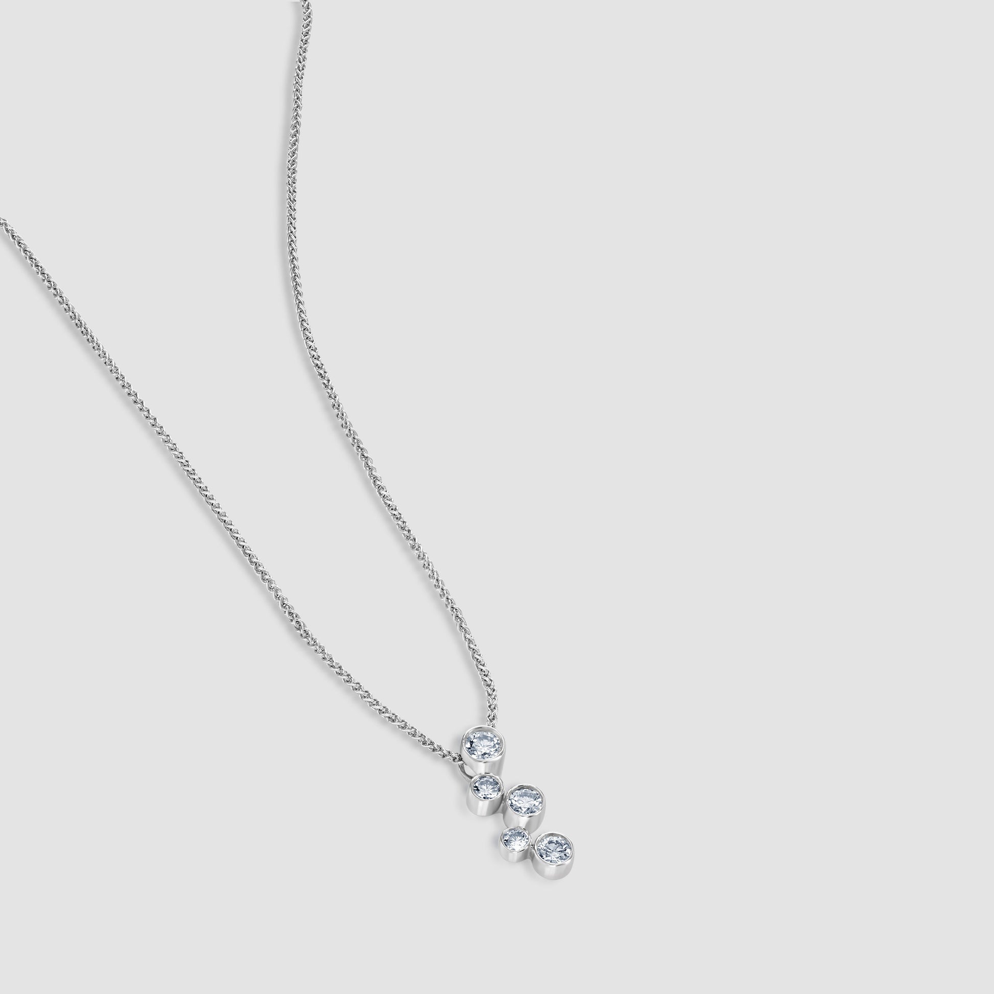 ‘Bubble’ design diamond pendant and chain