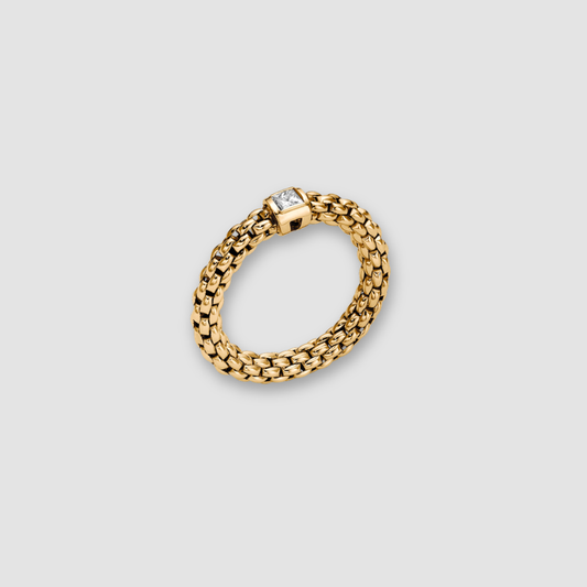 Souls Flex’it yellow gold diamond set ring