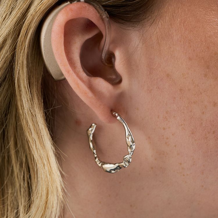 A pair of Large Sterling Silver Hoops from Lulu and Boo