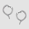 18ct White Gold Diamond Small Hoop Armis Earrings