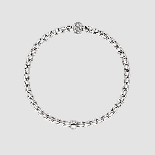 18ct White Gold Eka Flex’it Bracelet with 0.19ct Diamonds