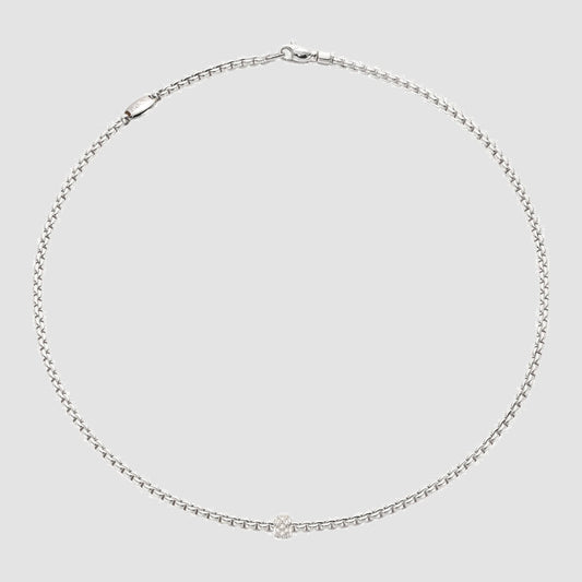 18ct White Gold Eka Necklace with 0.19ct Diamonds