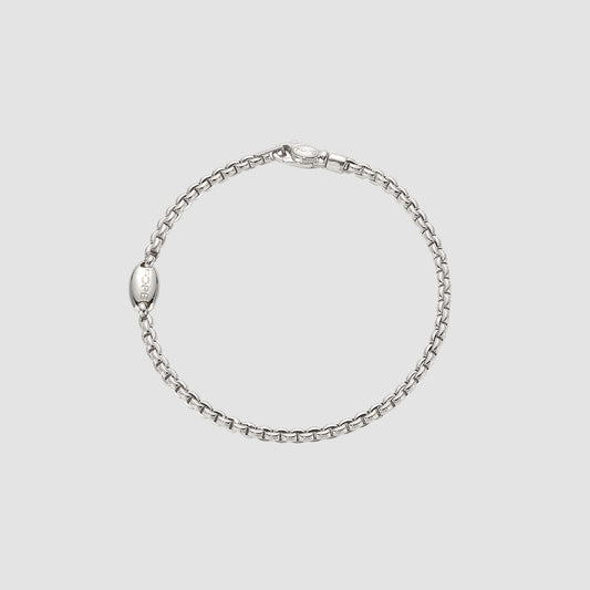 18ct White Gold Plain Eka Tiny Bracelet