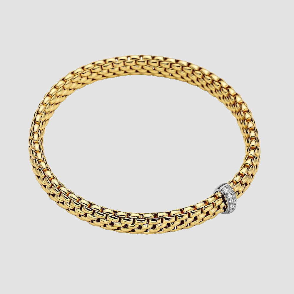 18ct Yellow Gold Vendôme Flex’it Bracelet with 0.10ct Diamonds