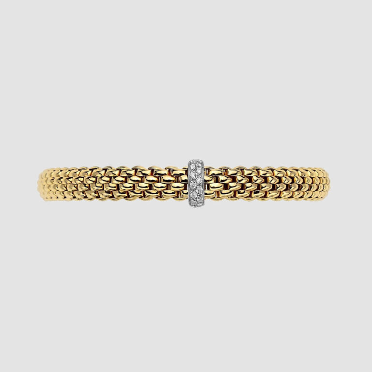 18ct Yellow Gold Vendôme Flex’it Bracelet with 0.10ct Diamonds