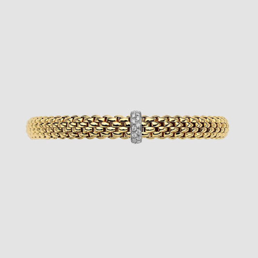 18ct Yellow Gold Vendôme Flex’it Bracelet with 0.10ct Diamonds