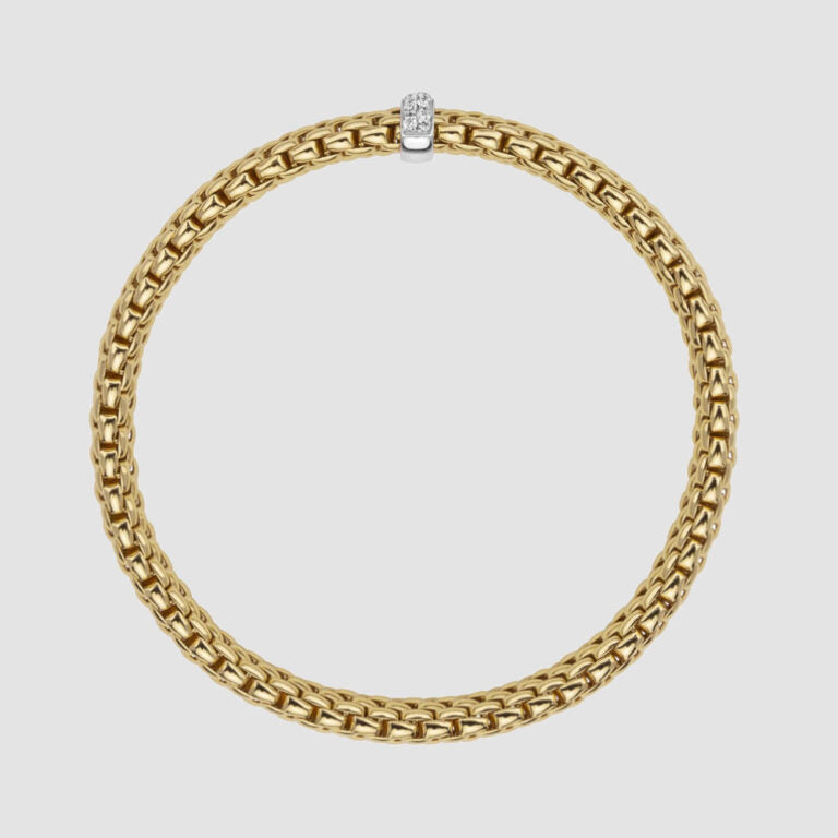 18ct Yellow Gold Vendôme Flex’it Bracelet with 0.10ct Diamonds