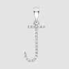 18ct diamond set initial J pendant and chain