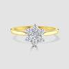 18ct gold diamond cluster ring